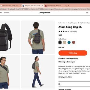 Patagonia ATOM SLING 8L bag black